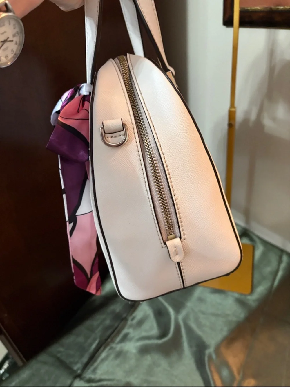 Kate Spade Small Felix Lane Satchel saffiano leather dome bag
